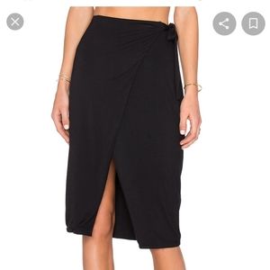 House of Harlow x Revolve Sloane wrap skirt, black, size M